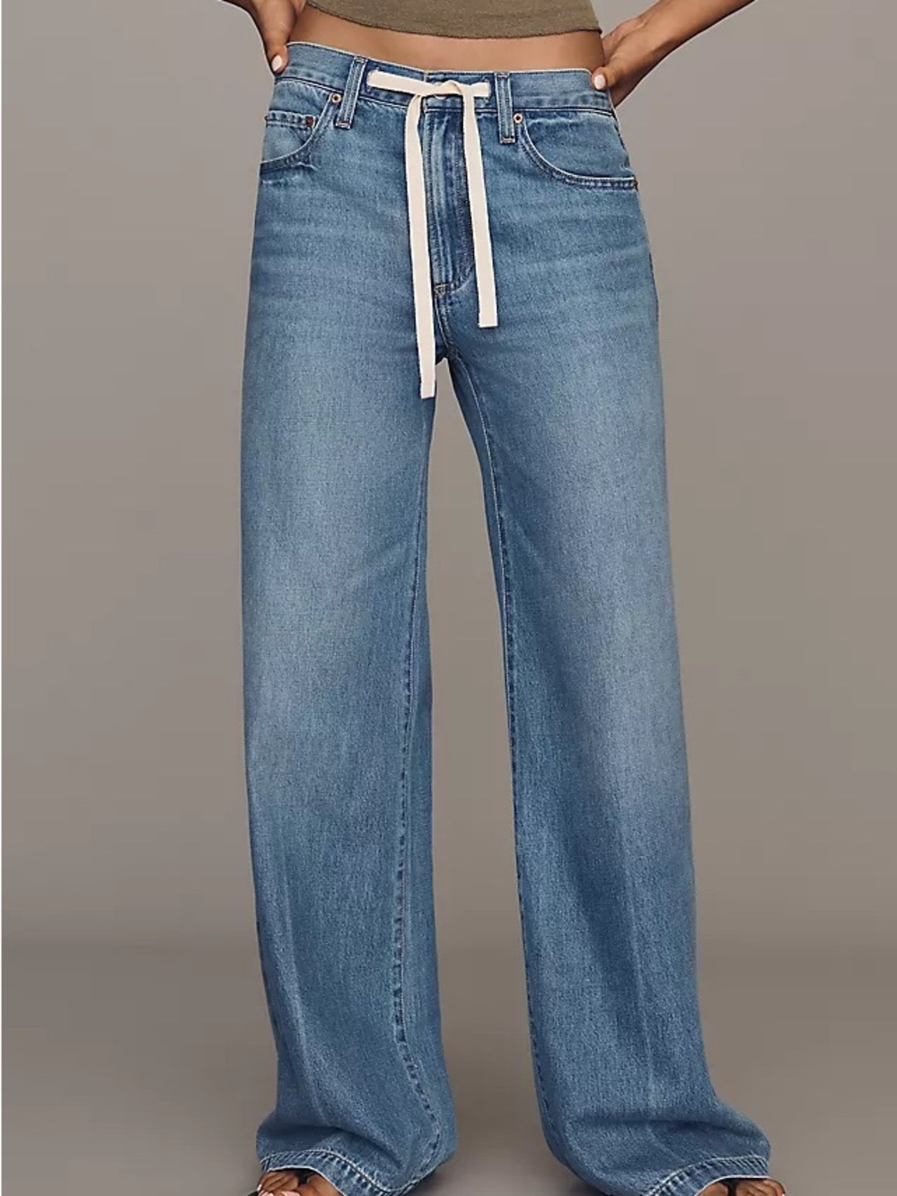 Pistola Jadyn High-Rise Wide-Leg Drawstring Jeans
